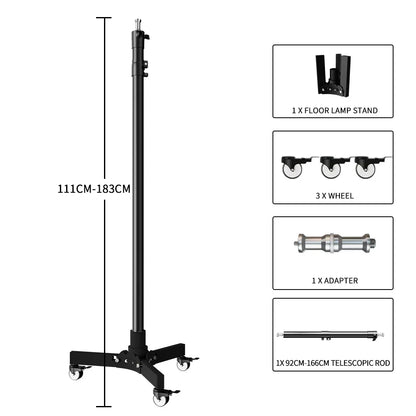 Heavy-Duty Stainless Steel Photography Light Stand