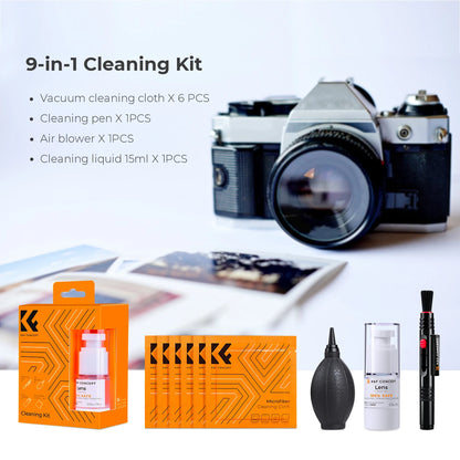K&F Concept 9-in-1 Camera Lens Cleaning Kit