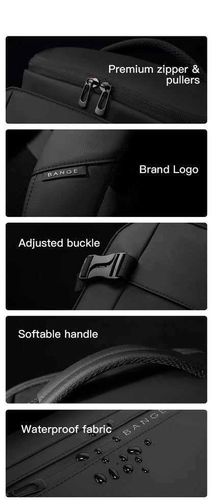BANGE Large Travel Backpack with Shoe Compartment