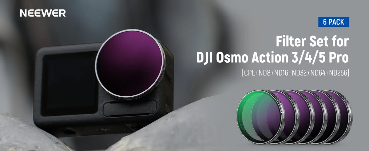 NEEWER ND/PL Filter Set for DJI Osmo Action Cameras