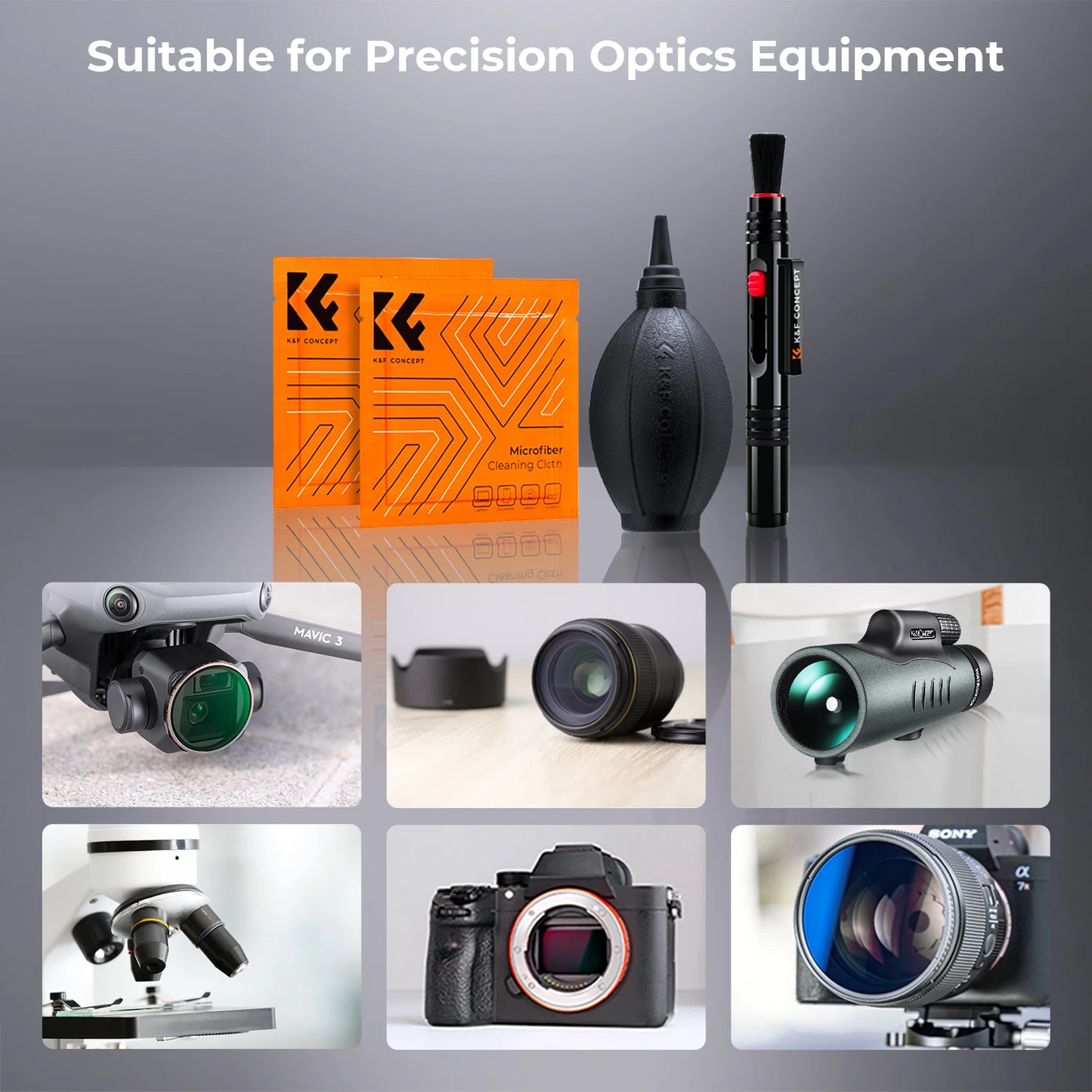 K&F Concept 9-in-1 Camera Lens Cleaning Kit