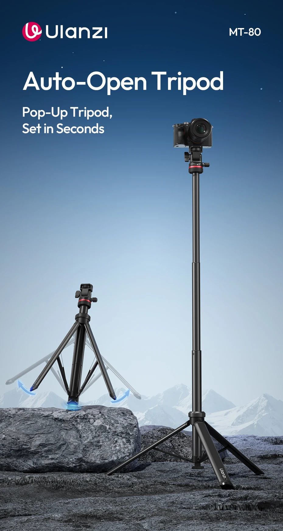 Ulanzi MT-80 Auto-Open 2m Tripod Light Stand