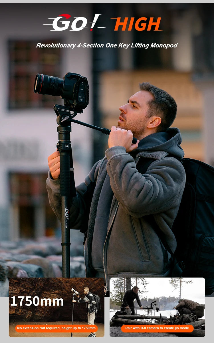 COMAN M1 Pro V5 Carbon Fibre Monopod Tripod