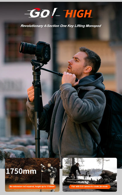 COMAN M1 Pro V5 Carbon Fibre Monopod Tripod