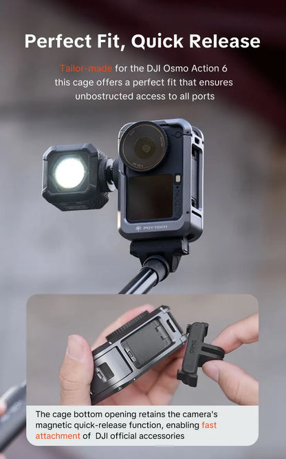 PGYTECH Camera Cage & StreetPro Grip Kit for DJI Osmo Action 6
