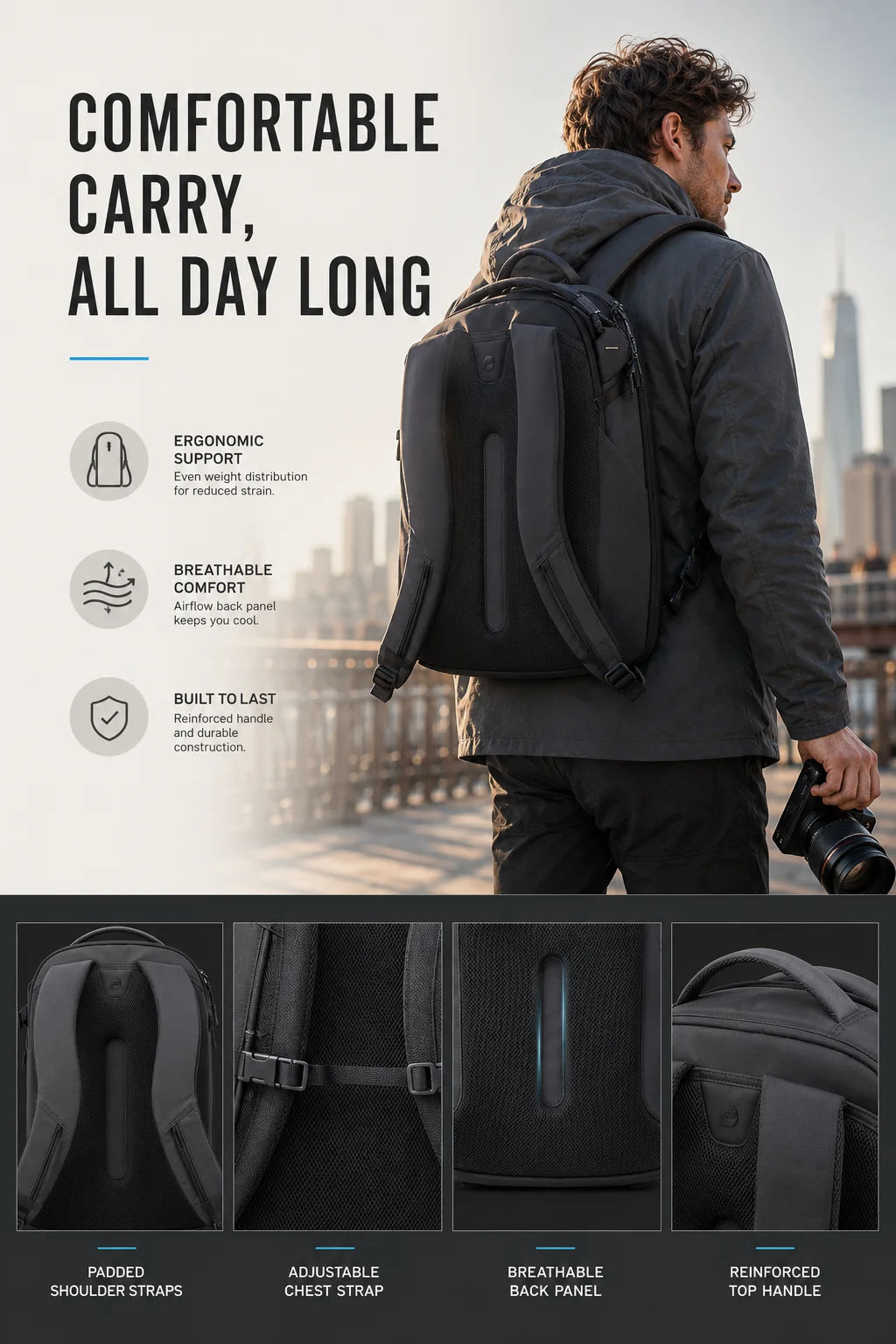 SOARSHOT 16L/22L Water-Resistant Camera Backpack