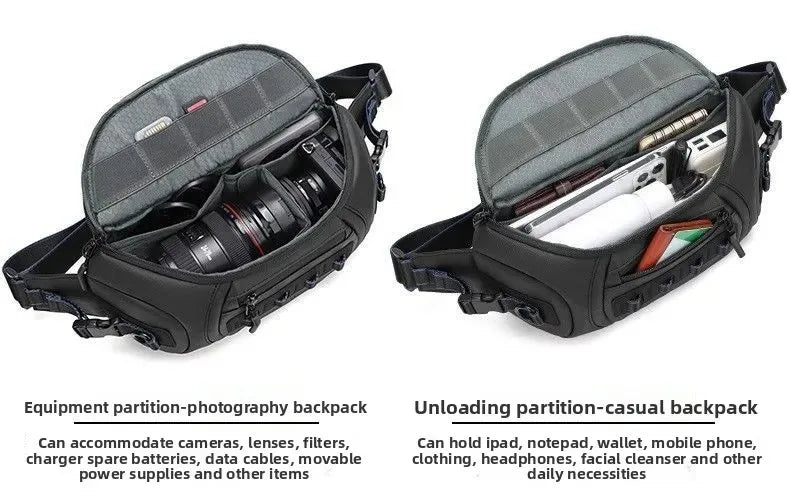Water-Resistant DSLR Shoulder Bag for 1 Camera and 2 Lenses