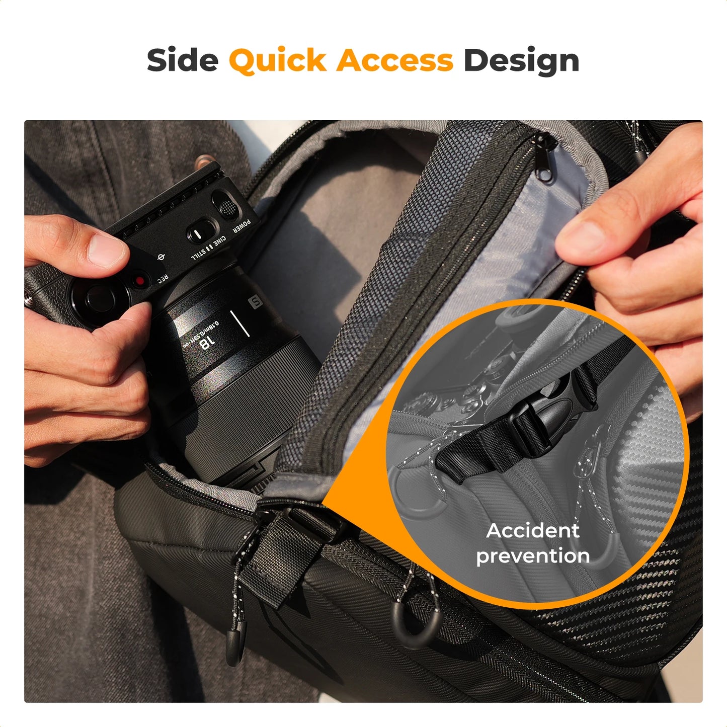 K&F Concept 10L Hardshell Camera Sling Bag