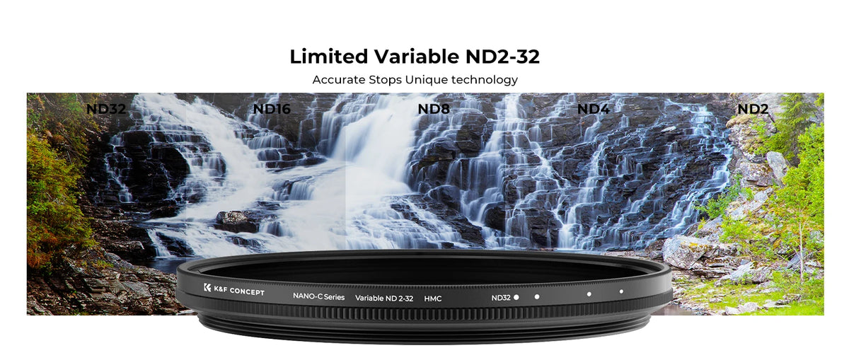 K&F Concept Variable ND Lens Filter - ND2-32 C / 62mm