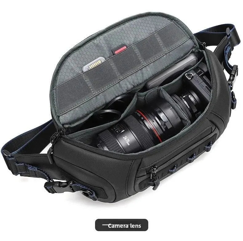 Water-Resistant DSLR Shoulder Bag for 1 Camera and 2 Lenses