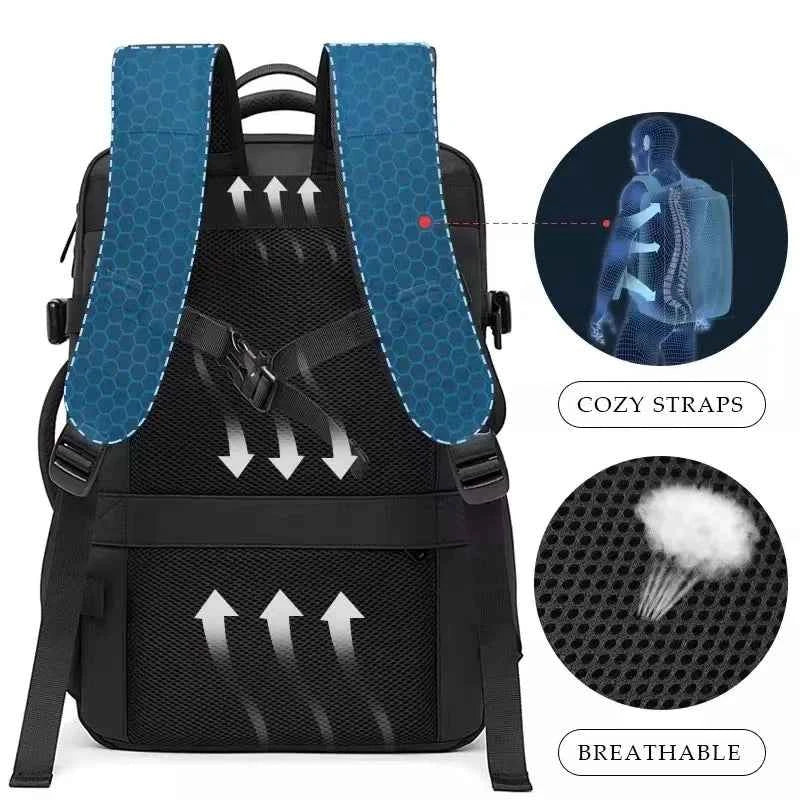 BANGE 17.3 Inch Expandable Travel Backpack with USB Port