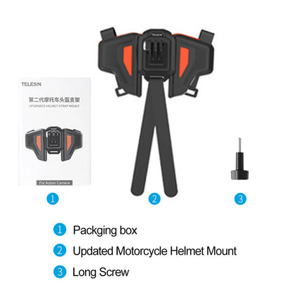 TELESIN Foldable Motorcycle Helmet Chin Mount - CameraHUB