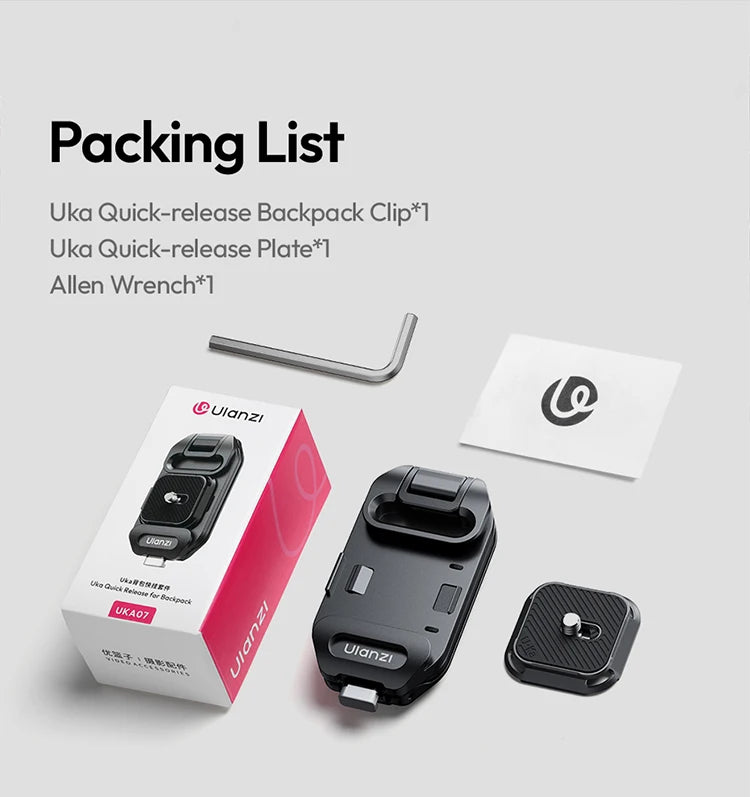Ulanzi UKA07 Backpack Camera Clip with Arca-Style Plate