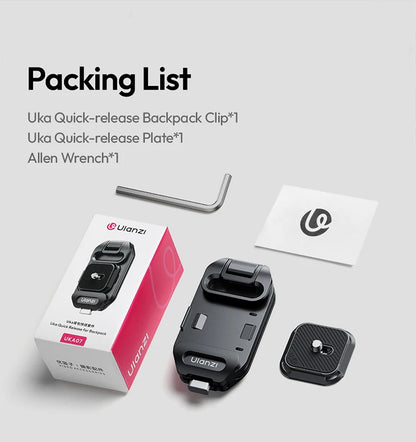 Ulanzi UKA07 Backpack Camera Clip with Arca-Style Plate