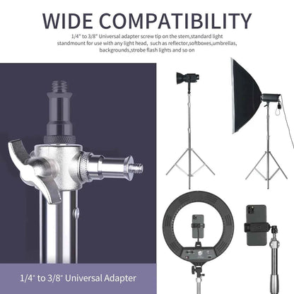 Heavy-Duty Stainless Steel Photography Light Stand