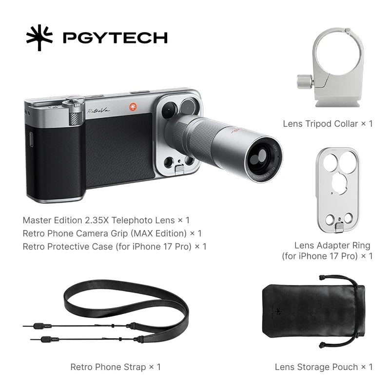 PGYTECH RetroVa Vintage Imaging Kit for iPhone 16 / 17 Pro