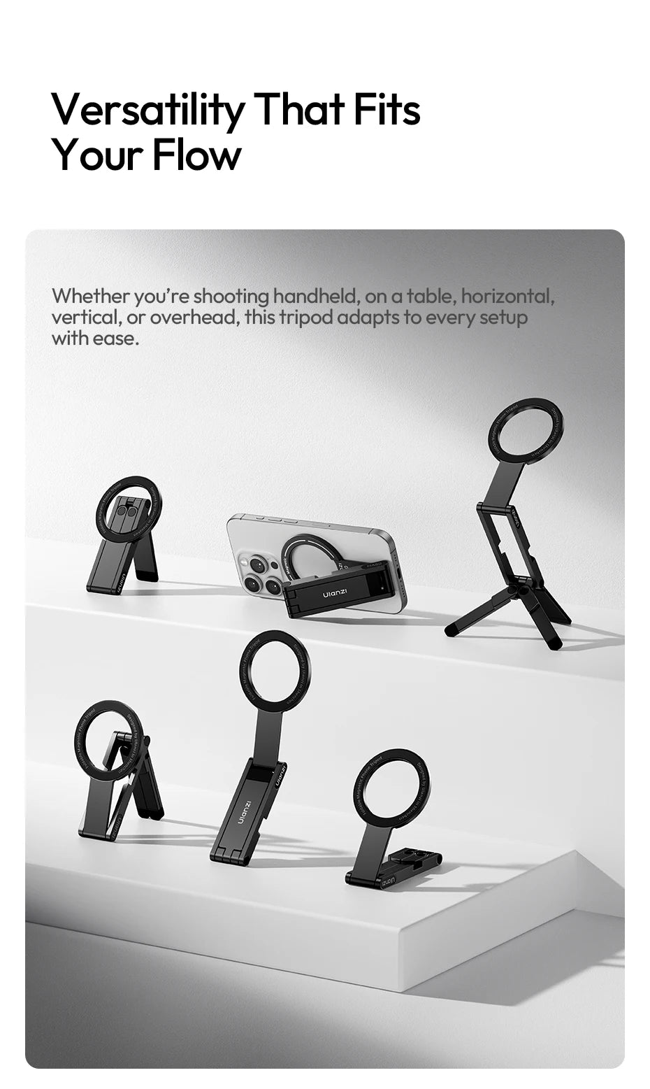Ulanzi MA60 Ultra-Slim Magnetic Phone Tripod