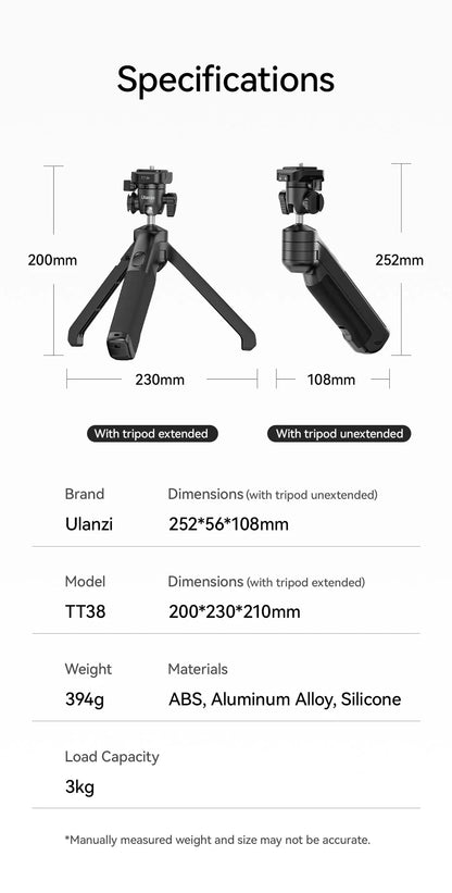Ulanzi TT38 UKA Quick Release Tripod & Top Handle