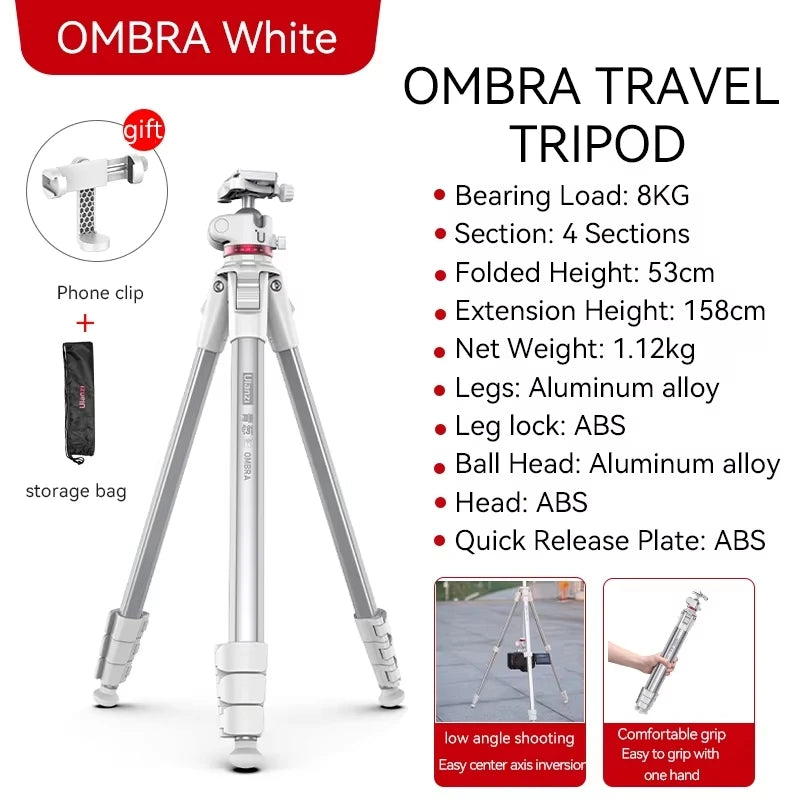 Ulanzi OMBRA YING 62.2-Inch Aluminium Travel Tripod