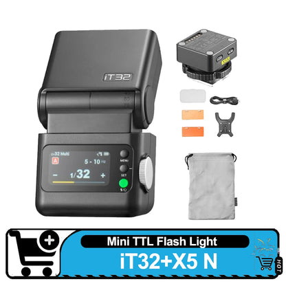 Godox X5 TTL Wireless Flash Trigger and iT32 Mini Flash Kit