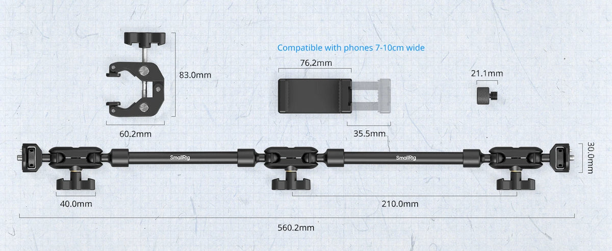 SmallRig 4766 Desktop Magic Arm & Crab Clamp Kit