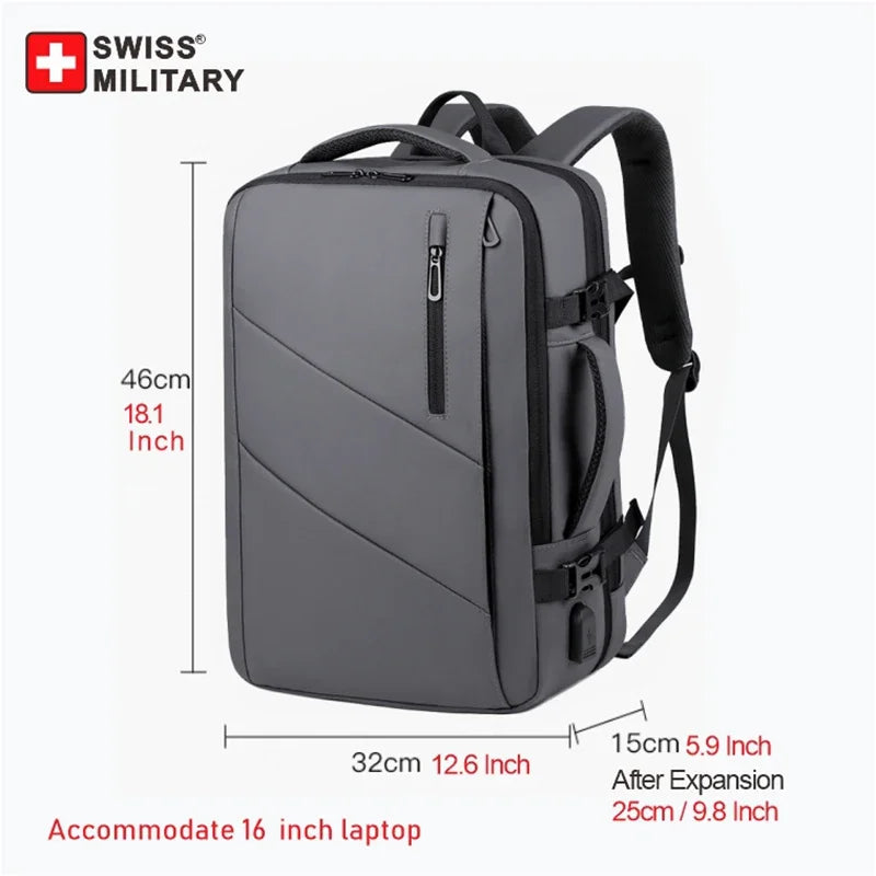 Swiss Military Expandable Travel Laptop Backpack