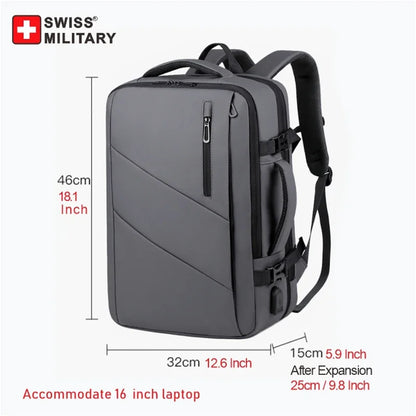 Swiss Military Expandable Travel Laptop Backpack