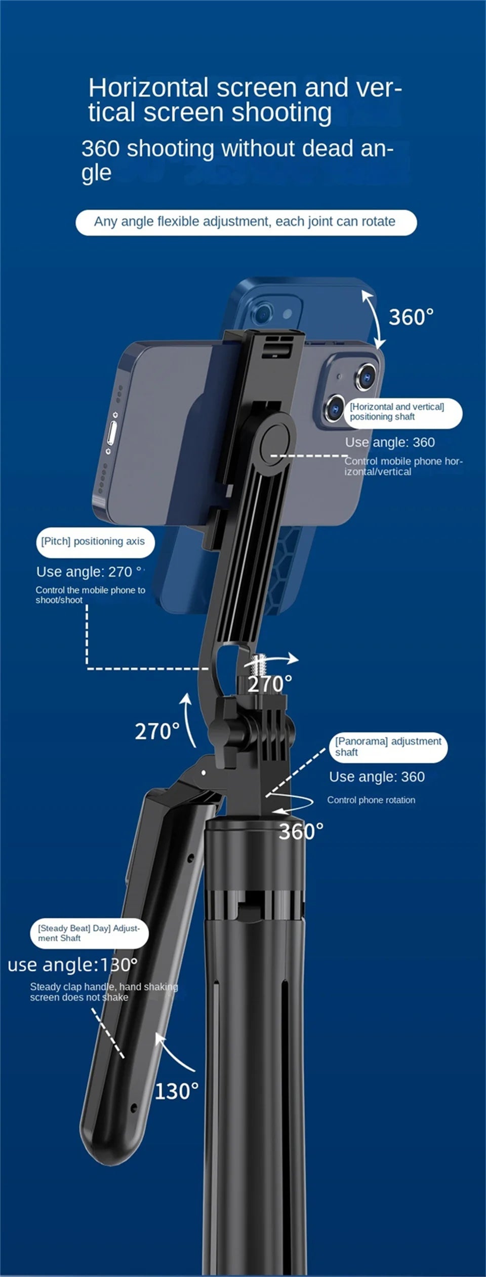 Cool Dier Smartphone Tripod Stand with Bluetooth Shutter