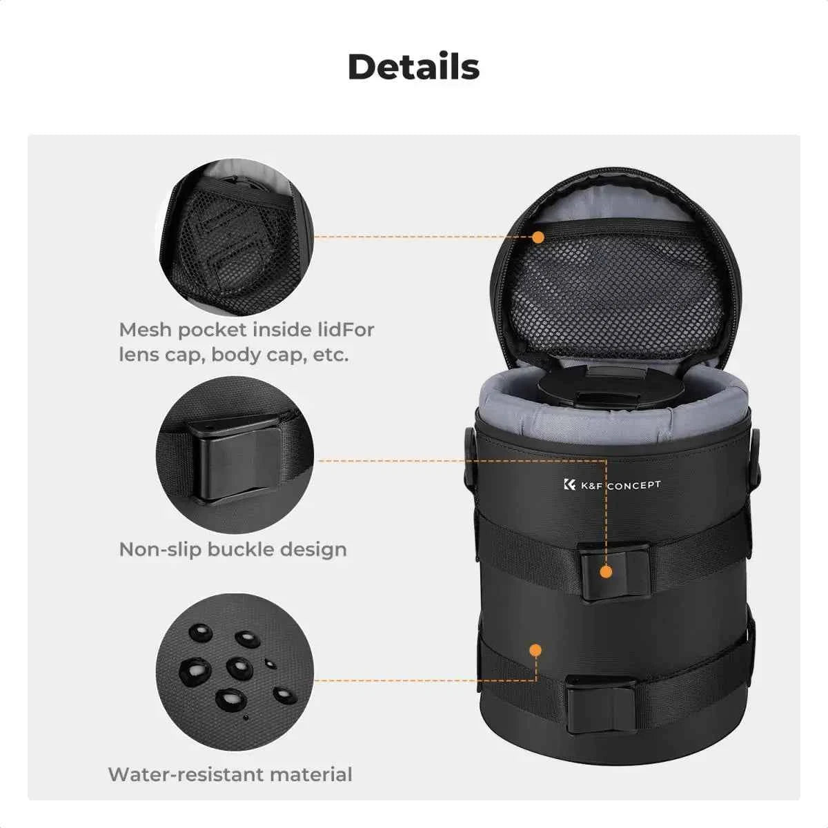 K&F Waterproof Lens Pouch Case