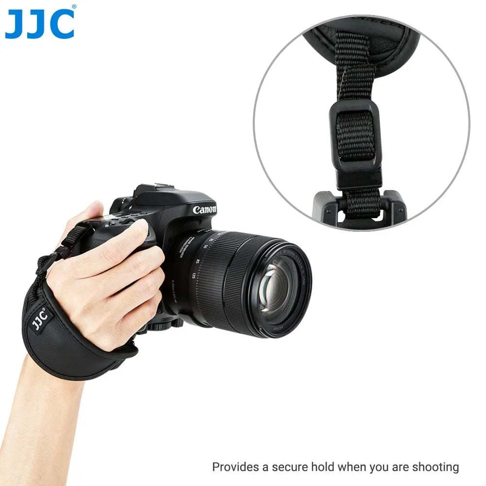 JJC Leather Camera Wrist Strap with Quick Release