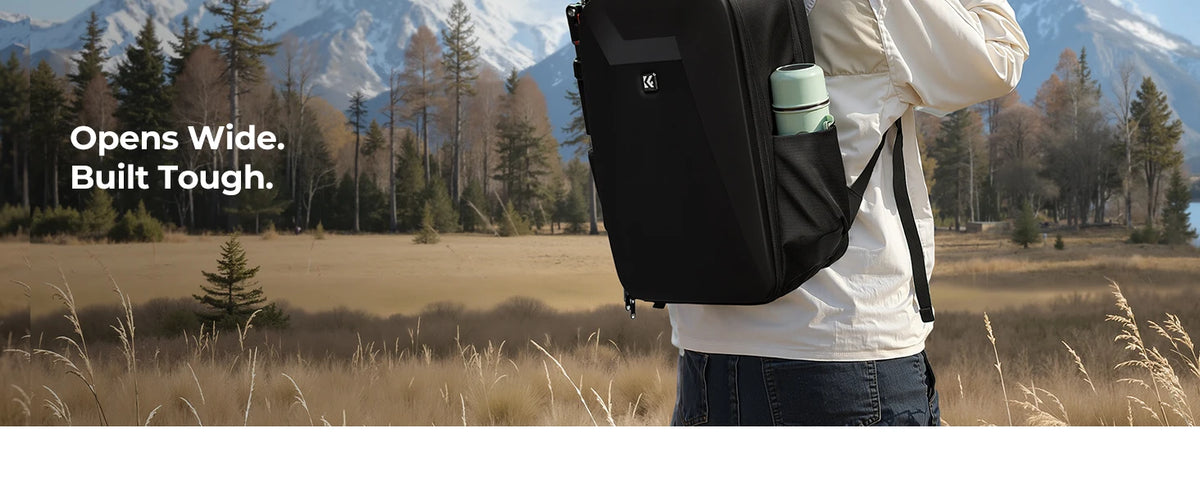 K&F Concept 22L Travel Camera Backpack - green and Black