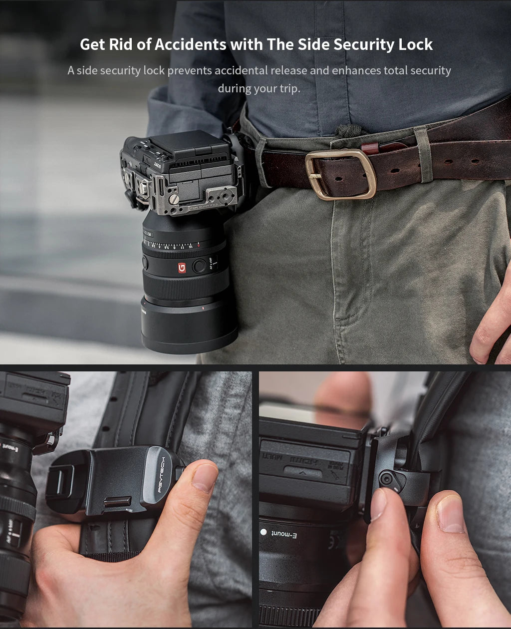 PGYTECH Beetle Camera Clip with Quick Release Plate