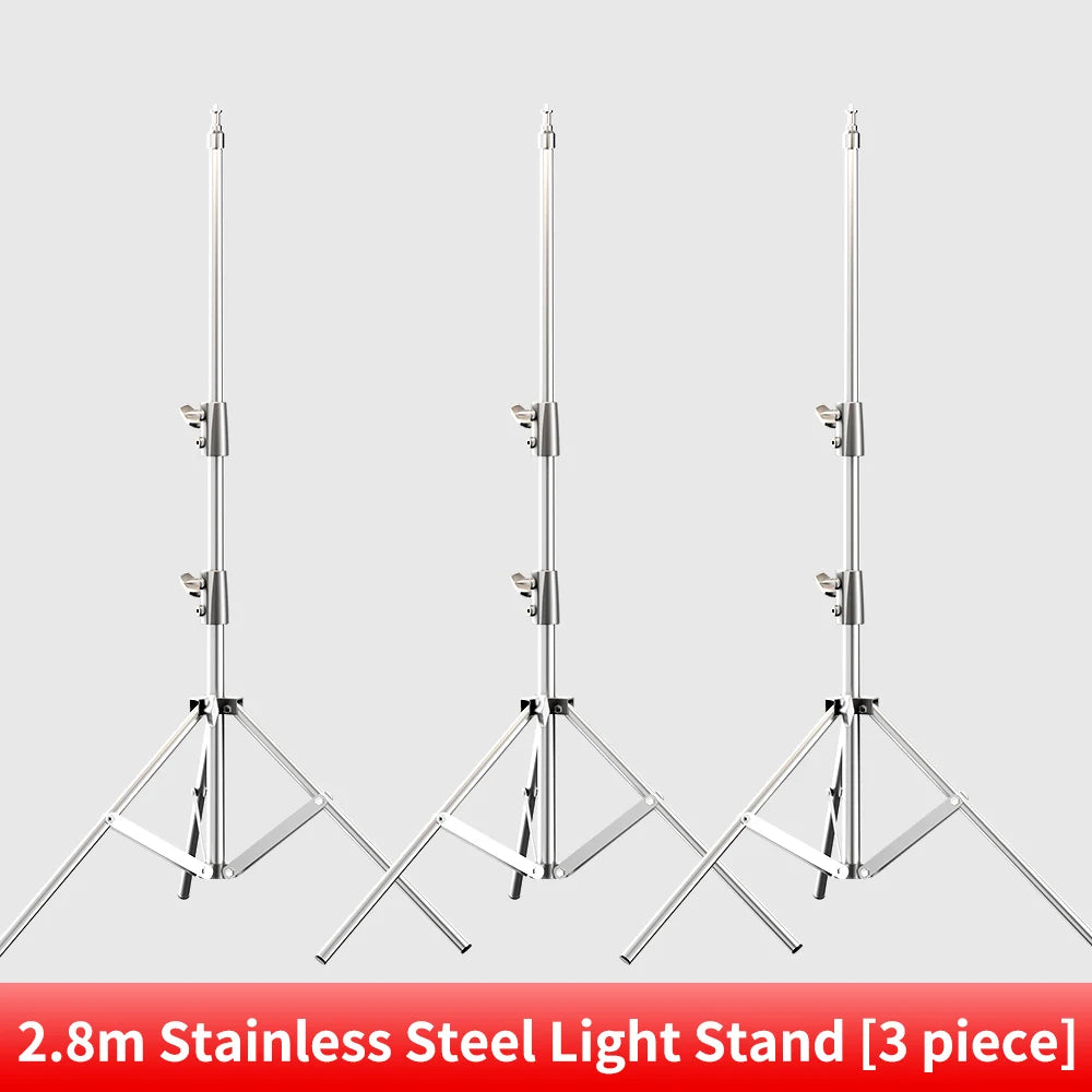 Heavy-Duty Stainless Steel Photography Light Stand