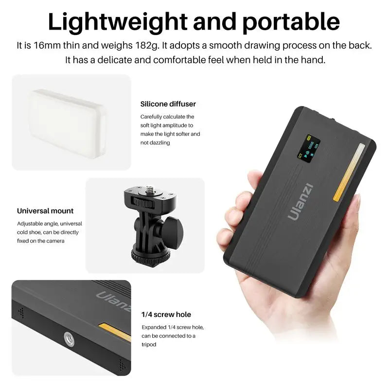 Ulanzi VL200 LED Video Light with Soft Diffuser