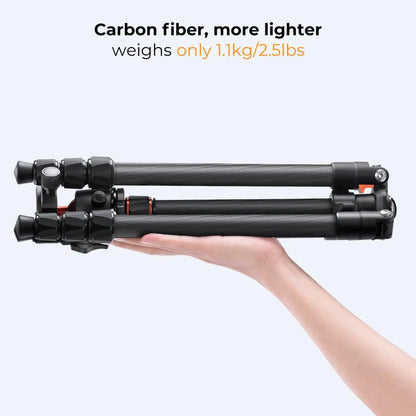 K&F Concept K254C2 Carbon Fibre Travel Tripod with 36mm Ball Head