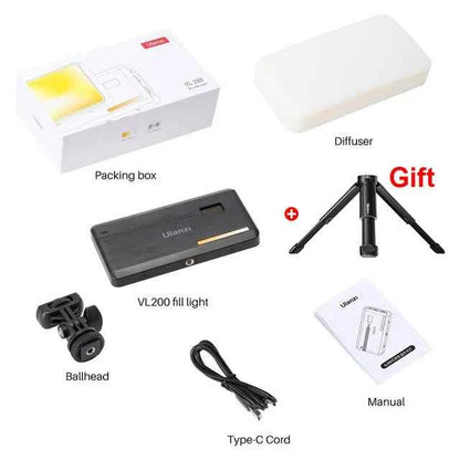Ulanzi VL200 LED Camera Light with Tripod Kit