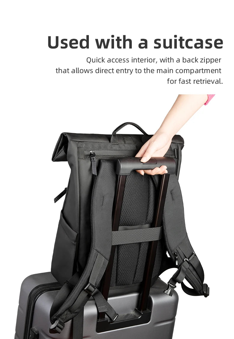 Heroic Knight Expandable Rolltop Laptop Backpack