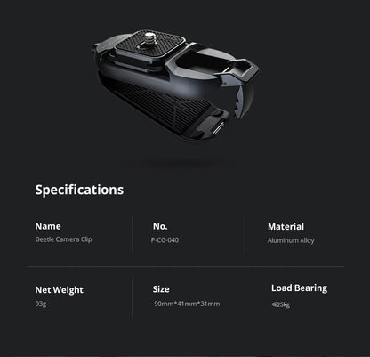 PGYTECH Beetle Camera Clip with Quick Release Plate