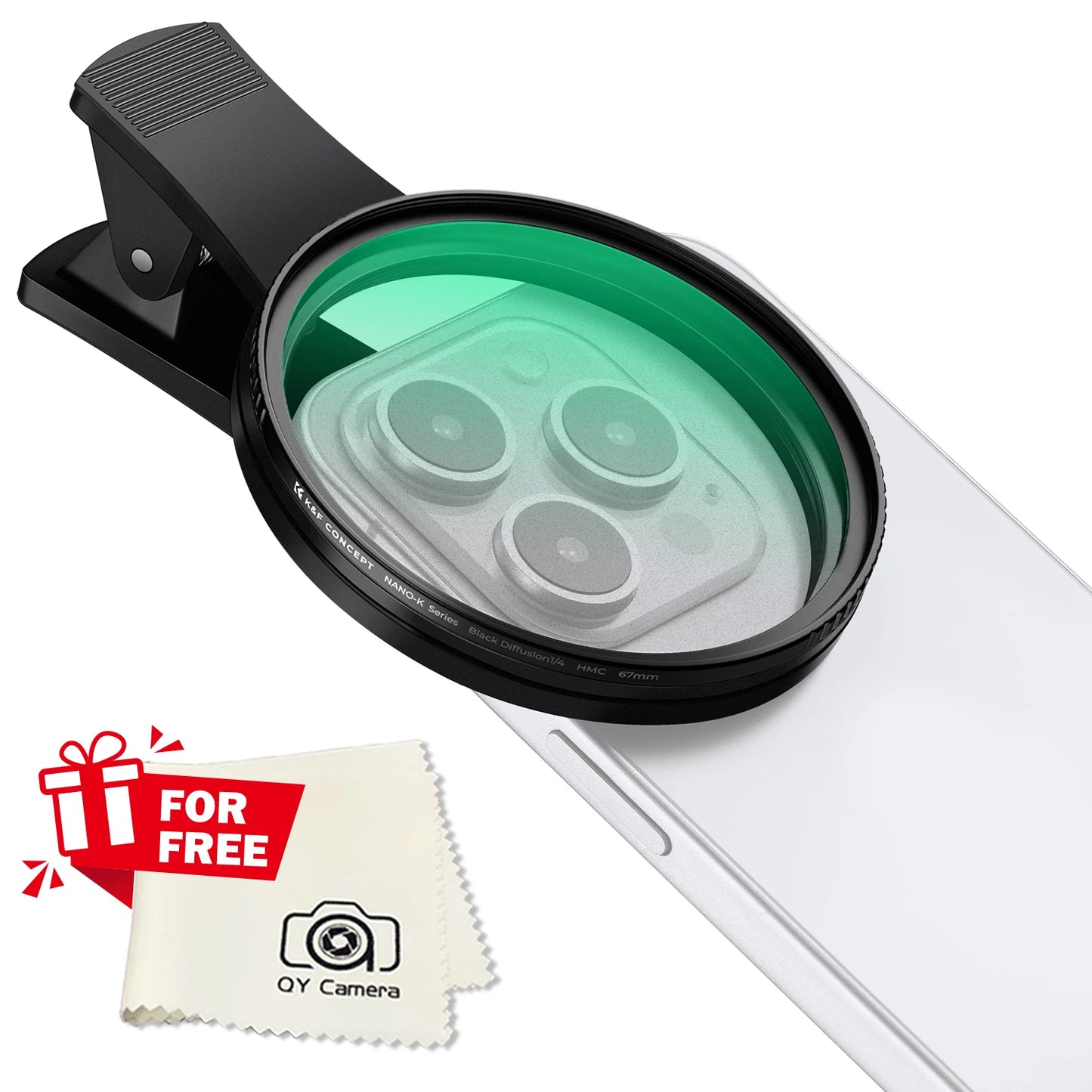 K&F 67mm Phone ND/CPL/Black Mist Filter Clip