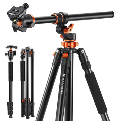 K&F 230cm Aluminium Tripod with Transverse Centre Column