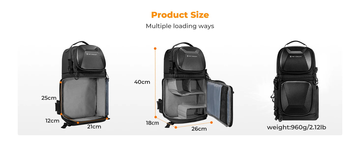 K&F Concept 10L Hardshell Camera Sling Bag