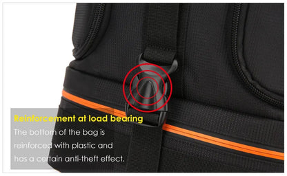 15.6 Inch Laptop Camera Backpack with Reflective Stripe