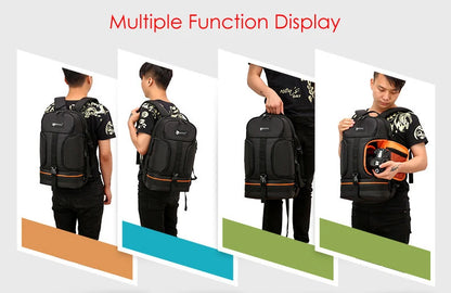 15.6 Inch Laptop Camera Backpack with Reflective Stripe