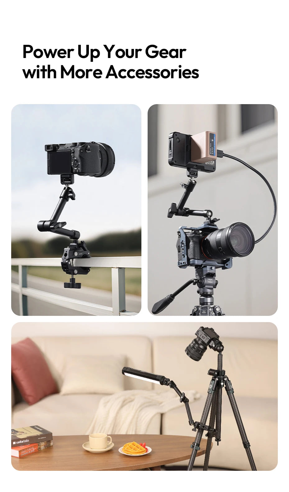 Ulanzi HD02 10-Inch Magic Arm Kit with Super Clamp