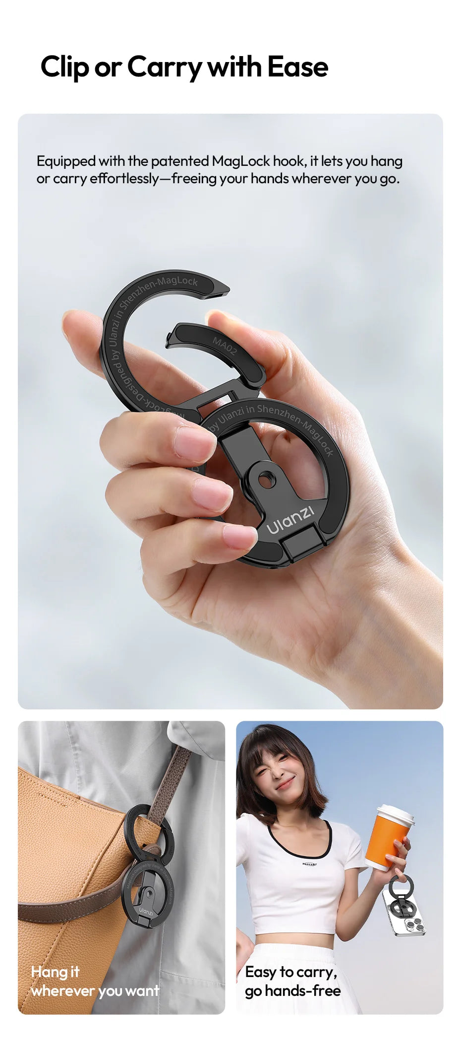Ulanzi MA02 MagLock Dual Magnetic Phone Stand