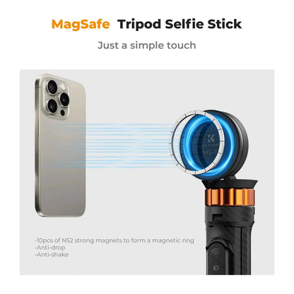 K&F MS19 63 Inch Magnetic Selfie Stick Tripod