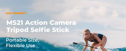 K&F 120cm Invisible Selfie Stick for Action Cameras