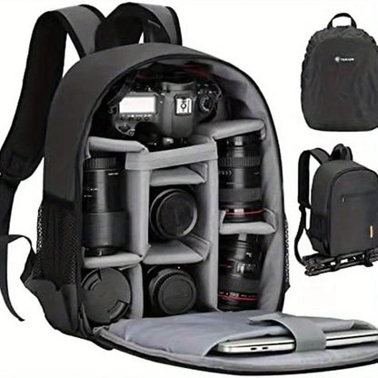 Waterproof DSLR Camera Backpack with Rain Cover & Laptop Compartment product image