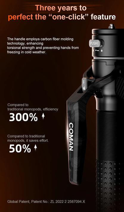 COMAN M1 Carbon Fibre Monopod Tripod