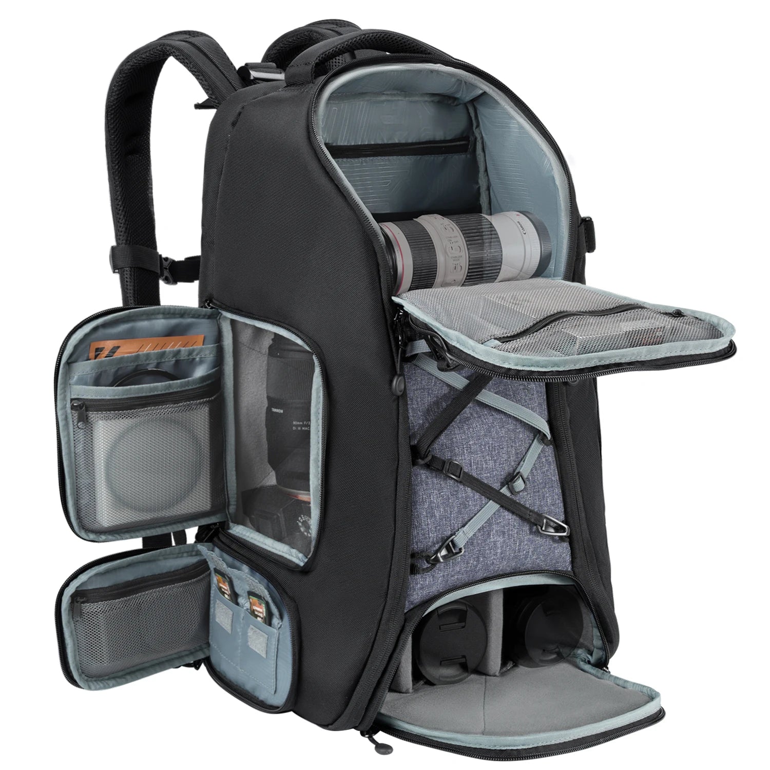 K&F Concept 25L/32L Large Camera Backpack with 15-Inch Laptop Compartment - 32L